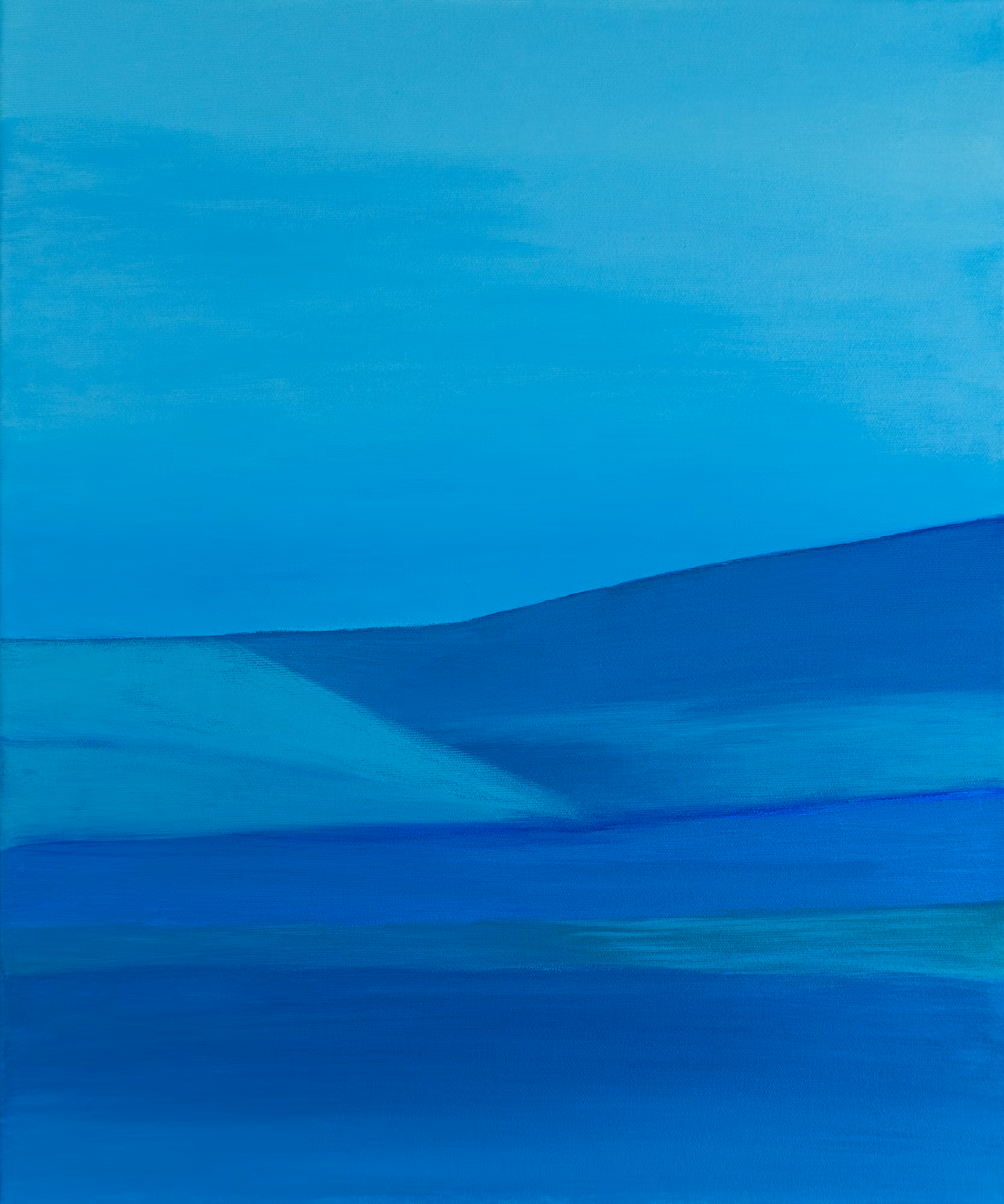 abstrakte, blaue Landschaft